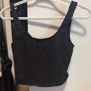 Dynamite Black Sparkle Tank Top